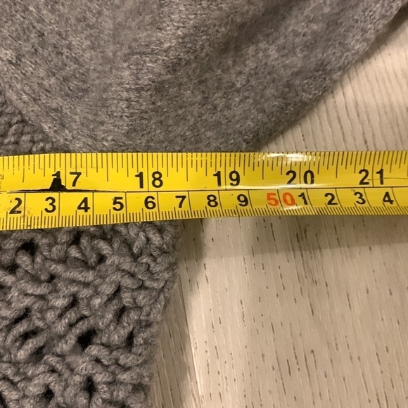 Helmut Lang Asymmetrical Open Knit Cashmere Wool Blend Sweater Top Size Medium - Picture 9 of 10